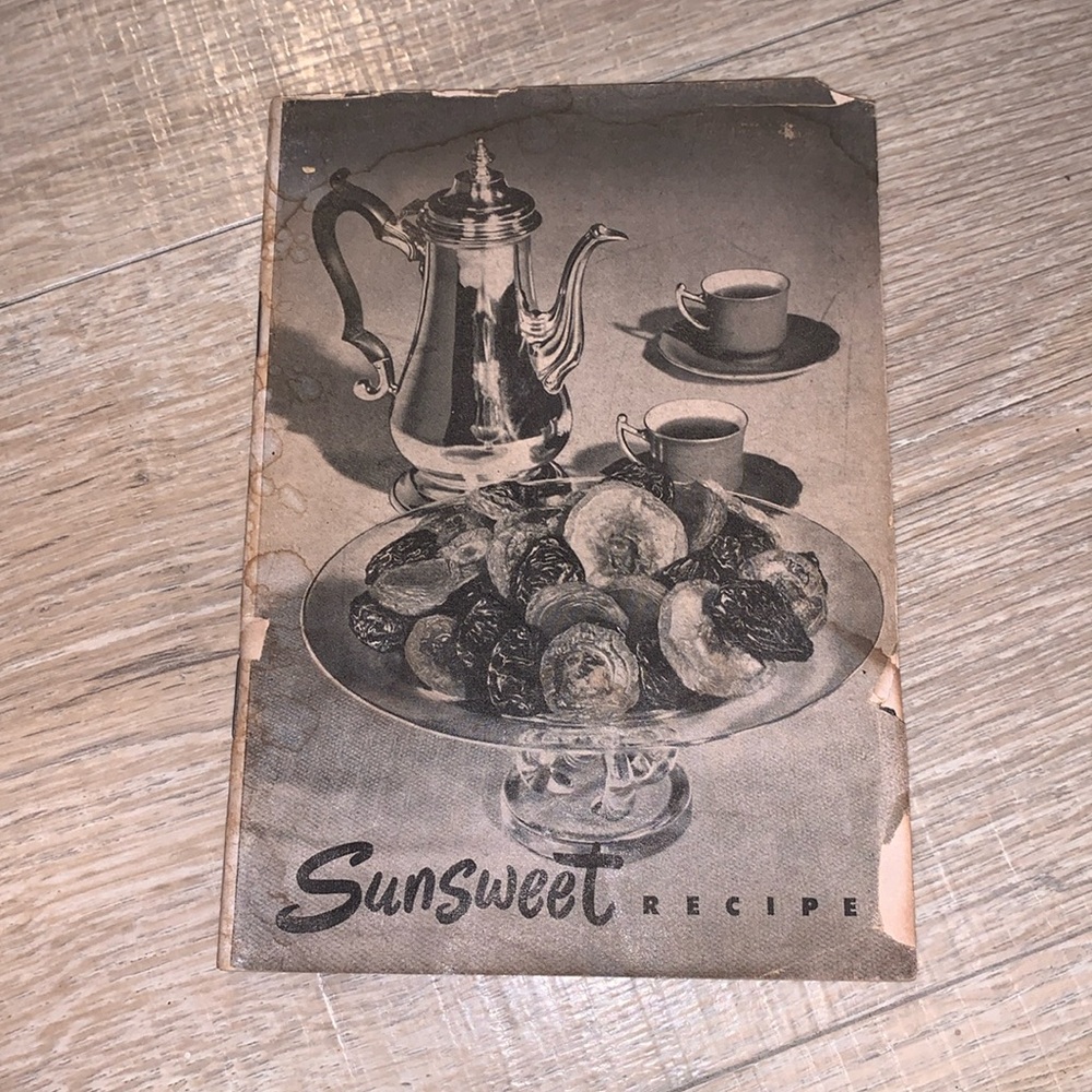 Sunsweet California Fruits Recipes Advertising Cook Booklet 1950 Prune & Apricot